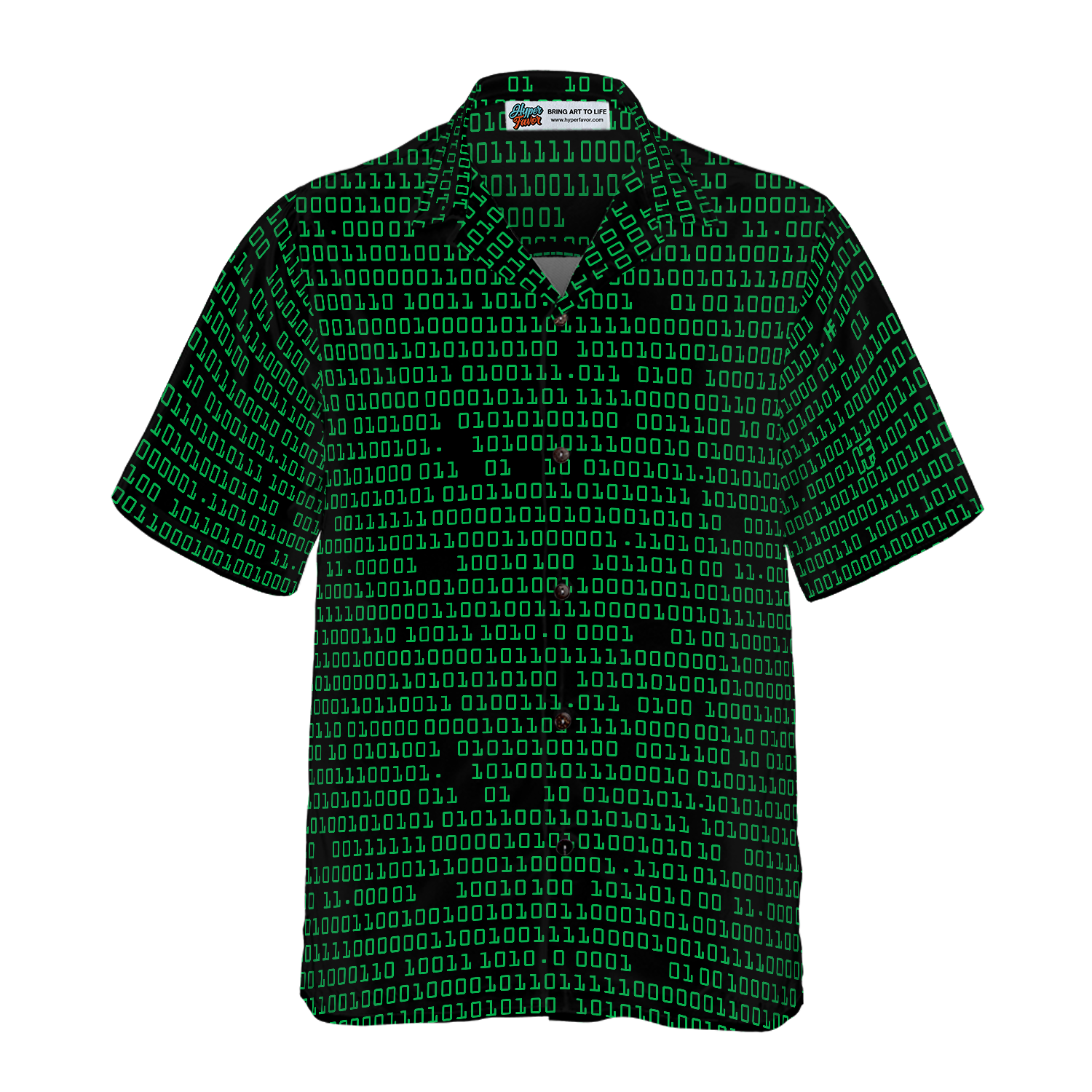Binary Code Skull Hawaiian Shirt